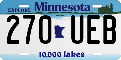 MN license plate 270UEB