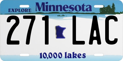 MN license plate 271LAC