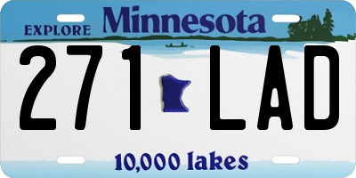 MN license plate 271LAD