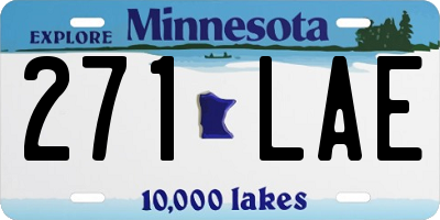 MN license plate 271LAE