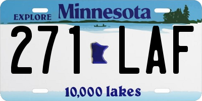 MN license plate 271LAF