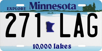 MN license plate 271LAG