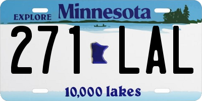 MN license plate 271LAL