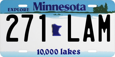 MN license plate 271LAM