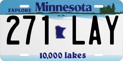 MN license plate 271LAY