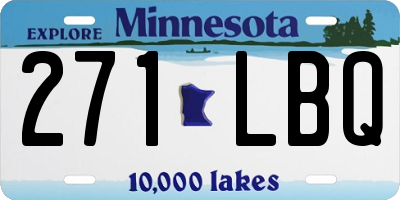 MN license plate 271LBQ