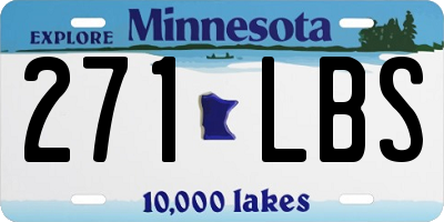 MN license plate 271LBS