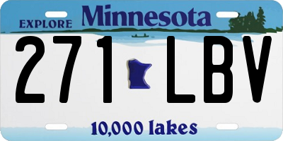 MN license plate 271LBV