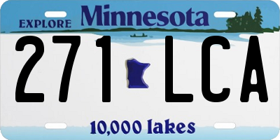 MN license plate 271LCA