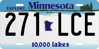 MN license plate 271LCE