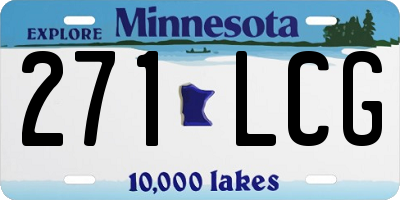 MN license plate 271LCG