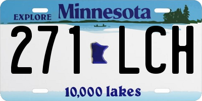MN license plate 271LCH