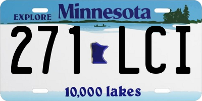 MN license plate 271LCI