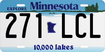 MN license plate 271LCL