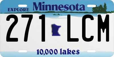 MN license plate 271LCM