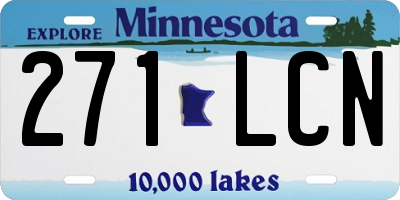 MN license plate 271LCN