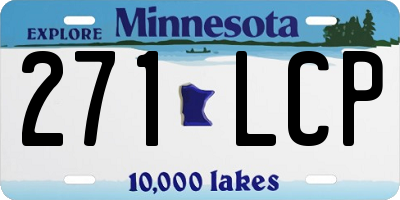 MN license plate 271LCP