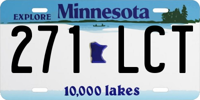 MN license plate 271LCT