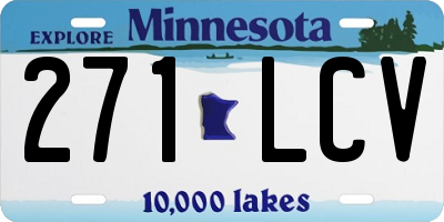 MN license plate 271LCV