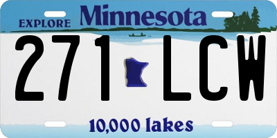 MN license plate 271LCW