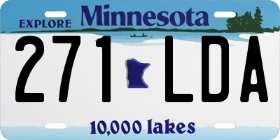 MN license plate 271LDA