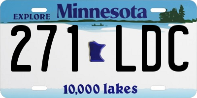 MN license plate 271LDC