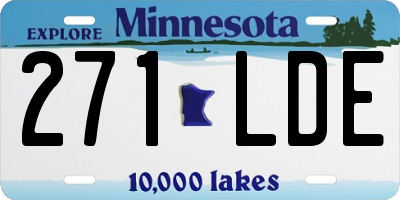 MN license plate 271LDE