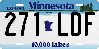 MN license plate 271LDF