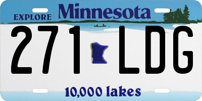MN license plate 271LDG