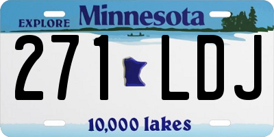 MN license plate 271LDJ
