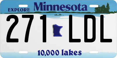 MN license plate 271LDL