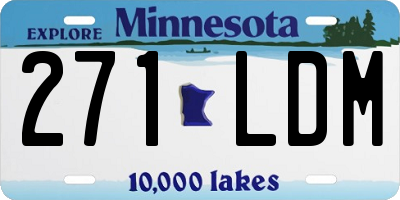 MN license plate 271LDM