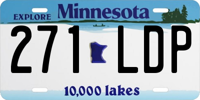 MN license plate 271LDP