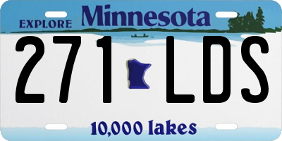 MN license plate 271LDS