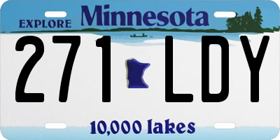 MN license plate 271LDY