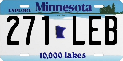 MN license plate 271LEB