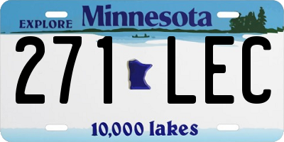 MN license plate 271LEC