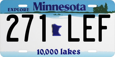 MN license plate 271LEF