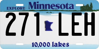 MN license plate 271LEH