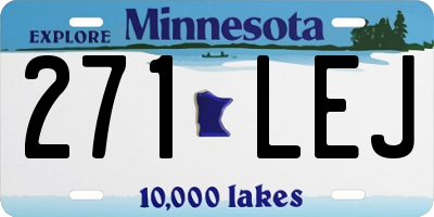 MN license plate 271LEJ