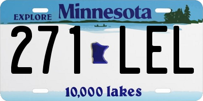 MN license plate 271LEL