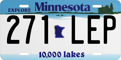 MN license plate 271LEP