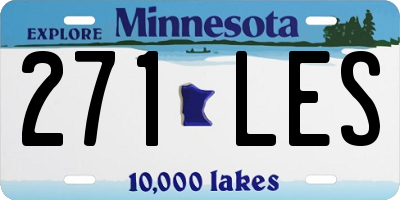 MN license plate 271LES