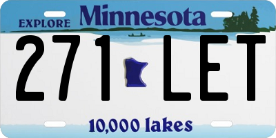 MN license plate 271LET