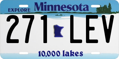 MN license plate 271LEV