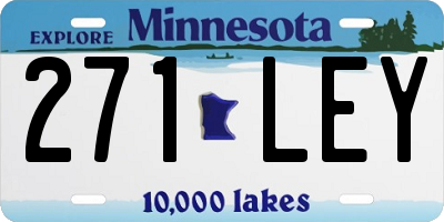 MN license plate 271LEY