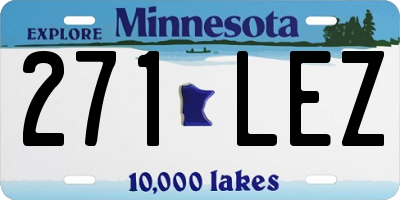 MN license plate 271LEZ