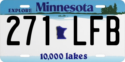MN license plate 271LFB