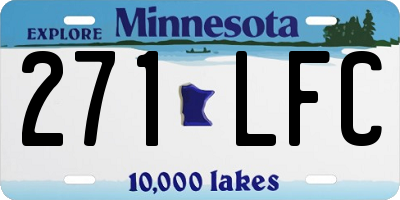 MN license plate 271LFC