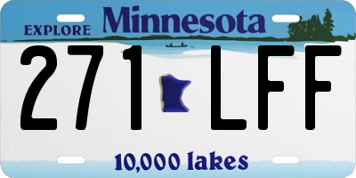 MN license plate 271LFF
